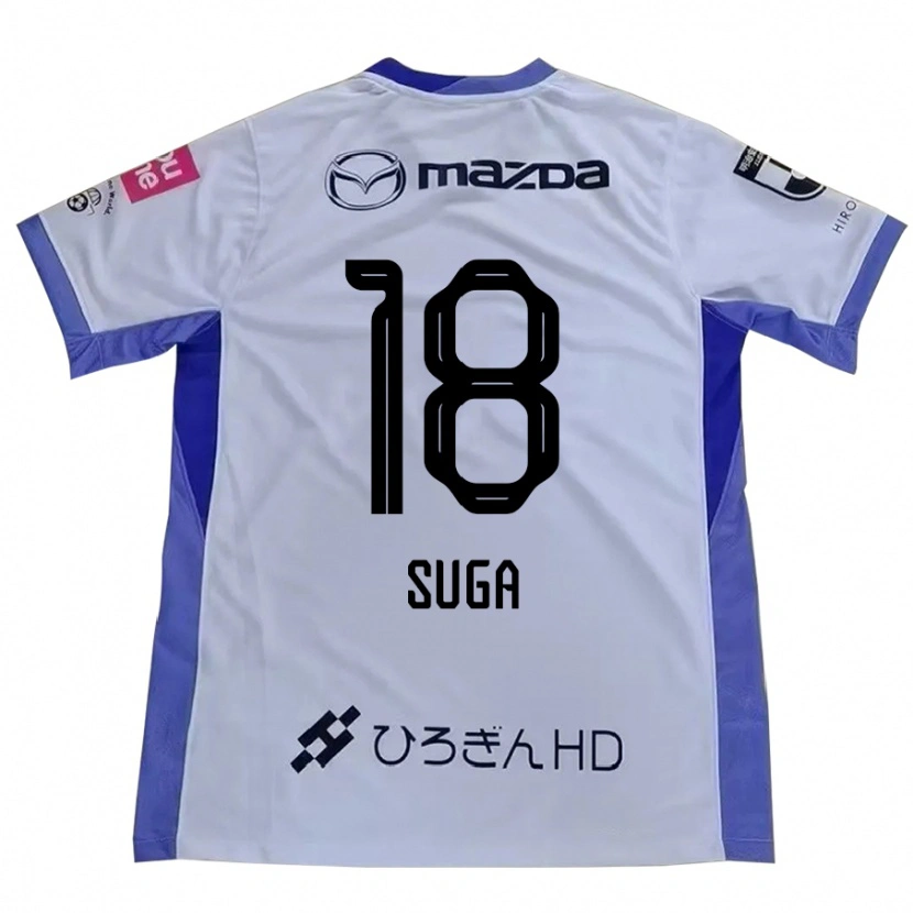 Danxen Niño Camiseta Daiki Suga #18 Blanco Naranja 2ª Equipación 2025/26 La Camisa México