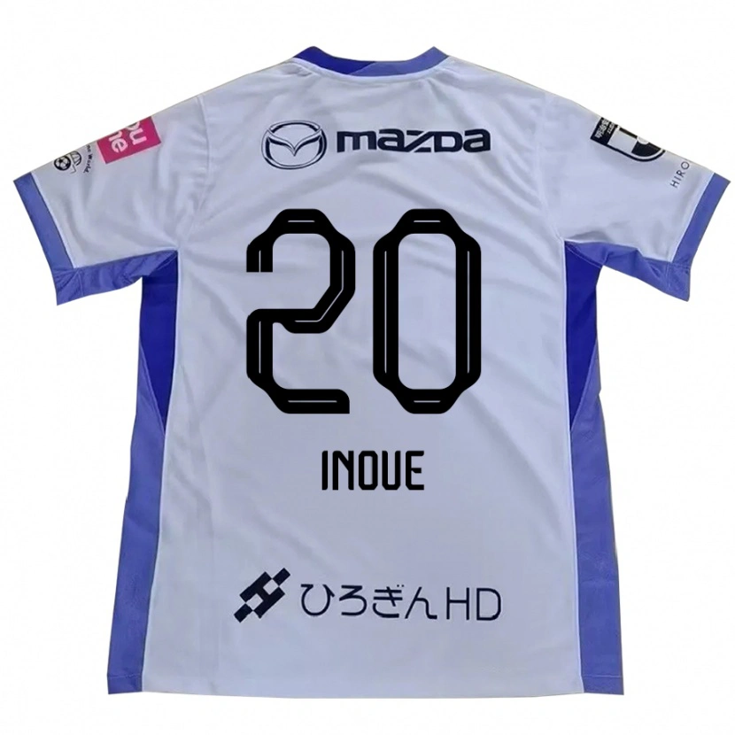 Danxen Niño Camiseta Shion Inoue #20 Blanco Naranja 2ª Equipación 2025/26 La Camisa México