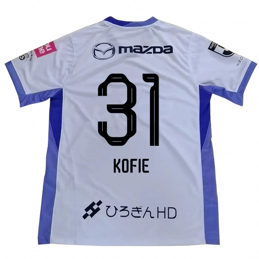 Danxen Niño Camiseta Shota Kofie #31 Blanco Naranja 2ª Equipación 2025/26 La Camisa México
