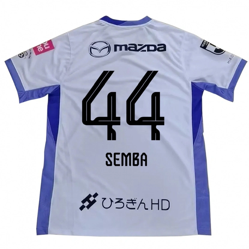 Danxen Niño Camiseta Taishi Semba #44 Blanco Naranja 2ª Equipación 2025/26 La Camisa México