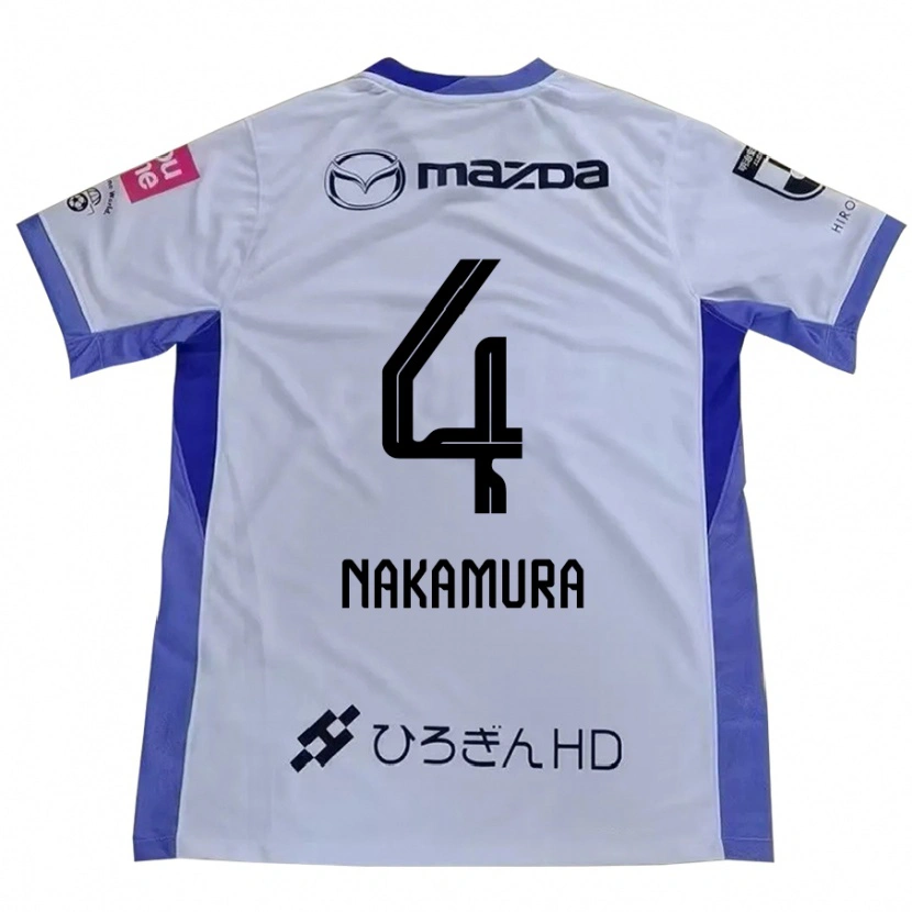 Danxen Niño Camiseta Kaede Nakamura #4 Blanco Naranja 2ª Equipación 2025/26 La Camisa México