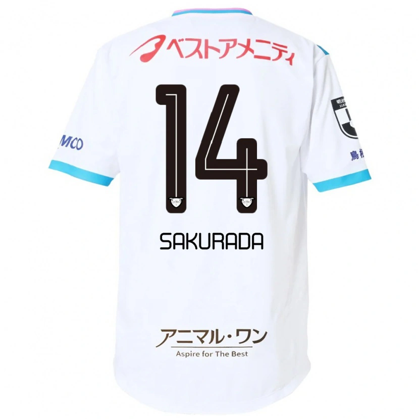 Danxen Niño Camiseta Ryu Sakurada #14 Azul Rosa 2ª Equipación 2025/26 La Camisa México