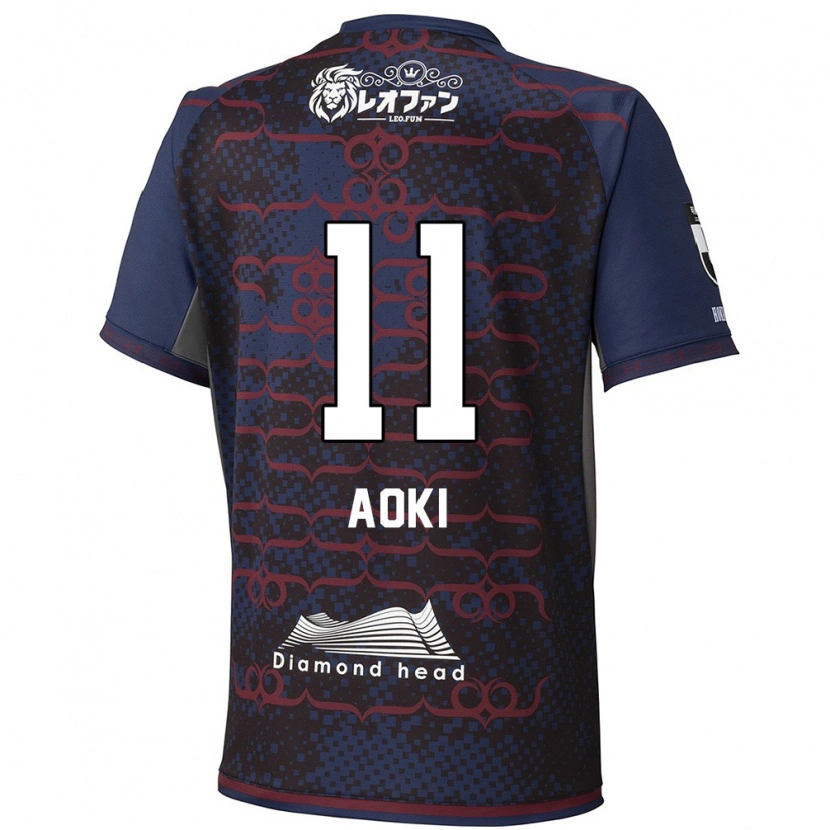 Danxen Niño Camiseta Ryota Aoki #11 Rojo Negro 2ª Equipación 2025/26 La Camisa México