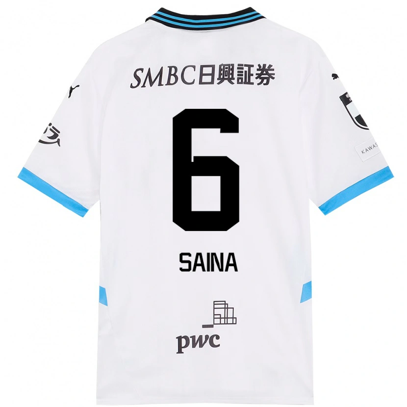 Danxen Niño Camiseta Yuta Saina #6 Azul Celeste Negro 2ª Equipación 2025/26 La Camisa México