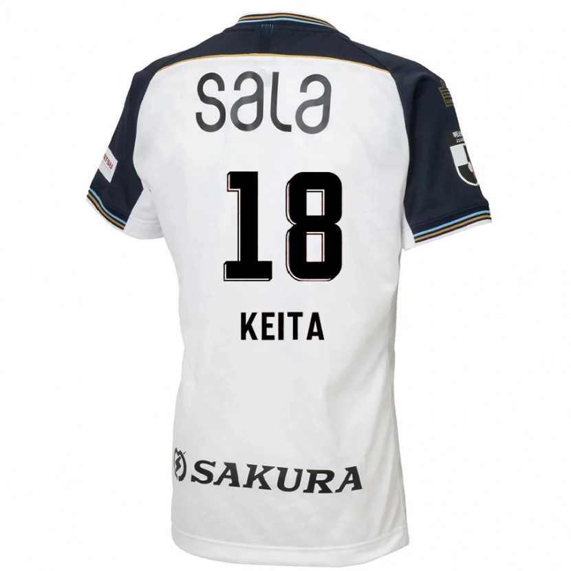 Danxen Niño Camiseta Keita Takahata #18 Blanco Negro 2ª Equipación 2025/26 La Camisa México