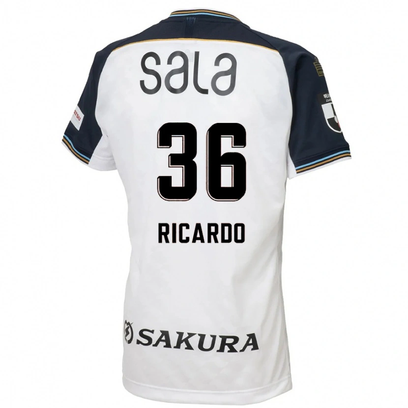 Danxen Niño Camiseta Ricardo Graça #36 Blanco Negro 2ª Equipación 2025/26 La Camisa México