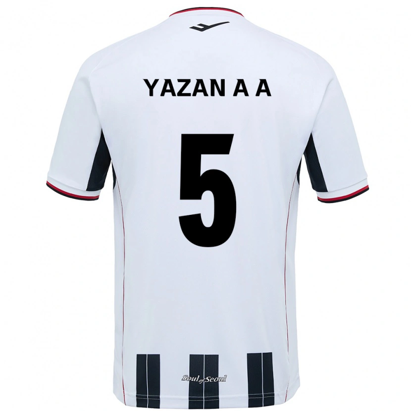 Danxen Niño Camiseta Yazan Al-Arab #5 Negro Rojo 2ª Equipación 2025/26 La Camisa México