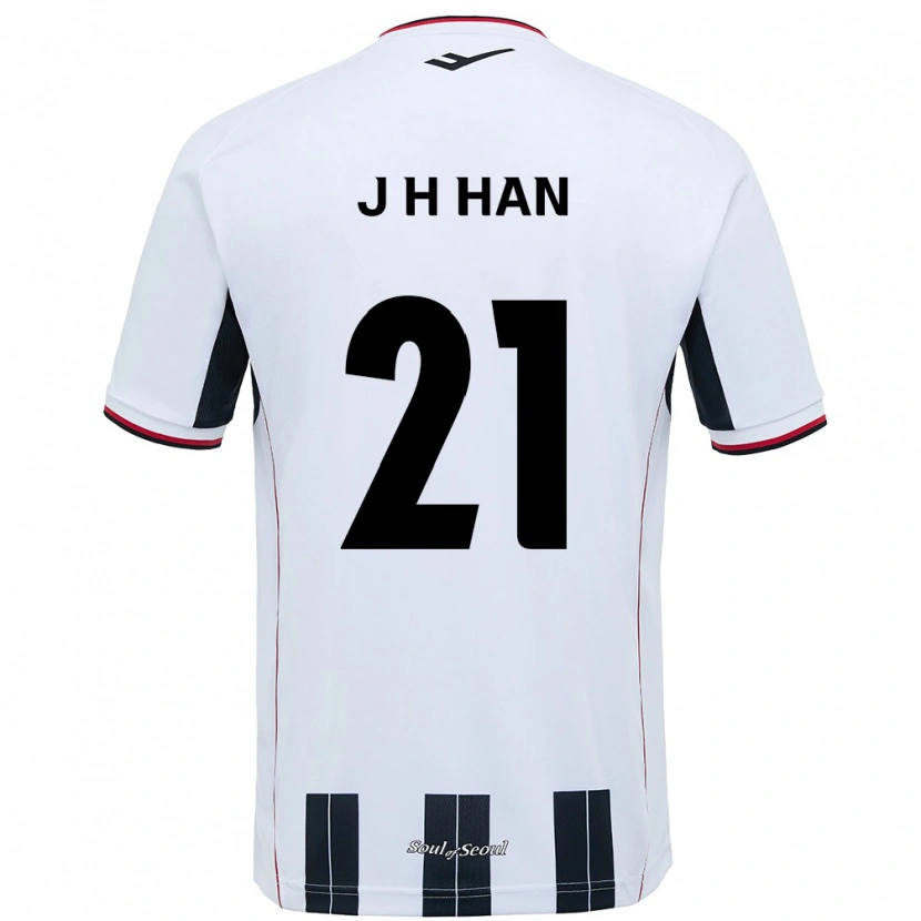 Danxen Niño Camiseta Jun-Hee Han #21 Negro Rojo 2ª Equipación 2025/26 La Camisa México