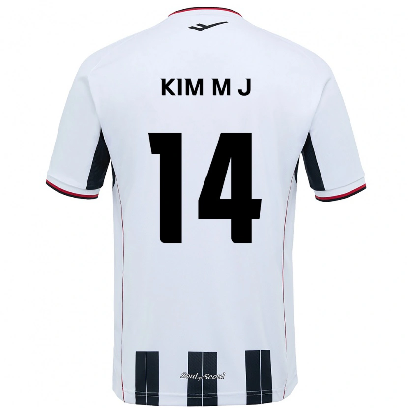 Danxen Niño Camiseta Kim Min-Ji #14 Negro Rojo 2ª Equipación 2025/26 La Camisa México