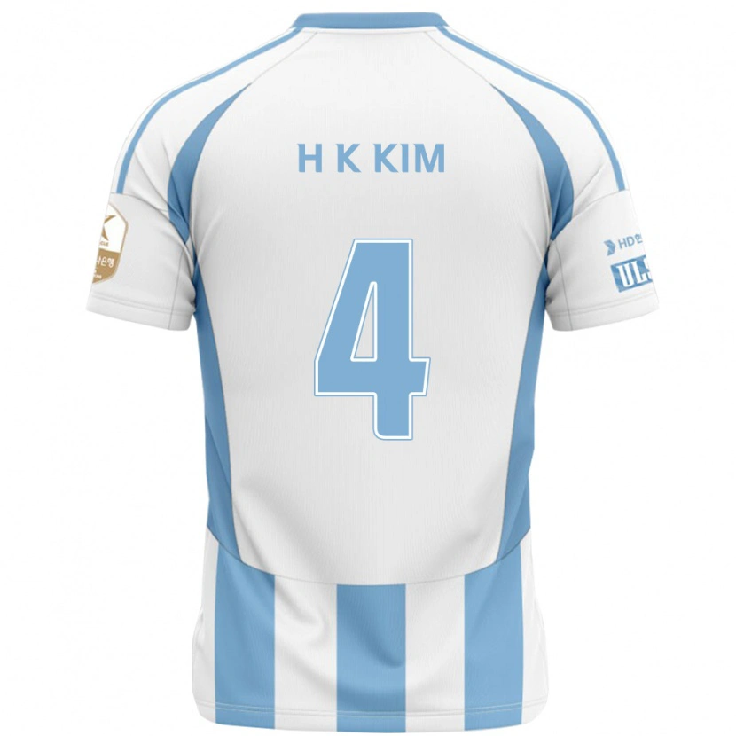 Danxen Niño Camiseta Kee-Hee Kim #4 Azul Real Amarillo 2ª Equipación 2025/26 La Camisa México