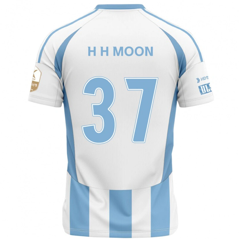 Danxen Niño Camiseta Hyeon-Ho Moon #37 Azul Real Amarillo 2ª Equipación 2025/26 La Camisa México