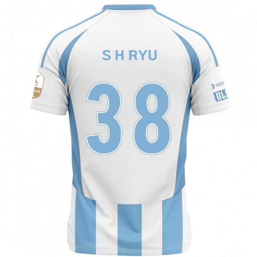 Danxen Niño Camiseta Hye-Sung Ryu #38 Azul Real Amarillo 2ª Equipación 2025/26 La Camisa México