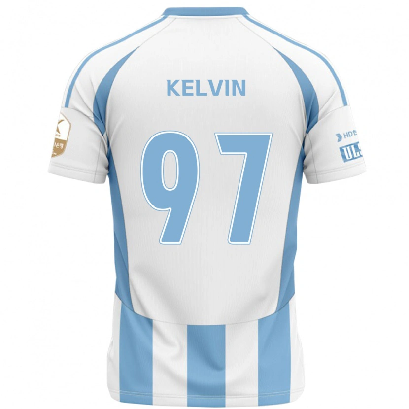 Danxen Niño Camiseta Kelvin #97 Azul Real Amarillo 2ª Equipación 2025/26 La Camisa México
