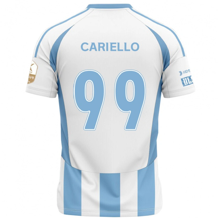 Danxen Niño Camiseta Yago Cariello #99 Azul Real Amarillo 2ª Equipación 2025/26 La Camisa México