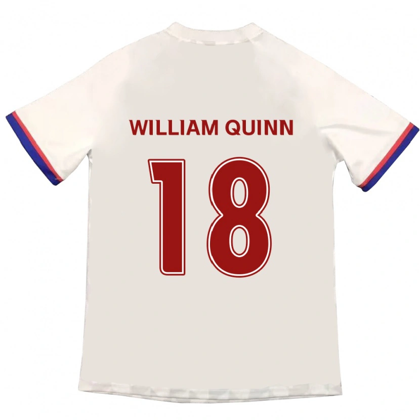 Danxen Niño Camiseta Max William Quinn #18 Blanquecino Rojo 2ª Equipación 2025/26 La Camisa México