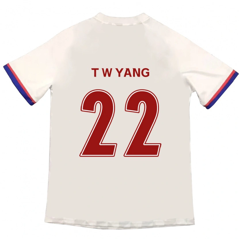 Danxen Niño Camiseta Tae-Who Yang #22 Azul Real Rojo 2ª Equipación 2025/26 La Camisa México