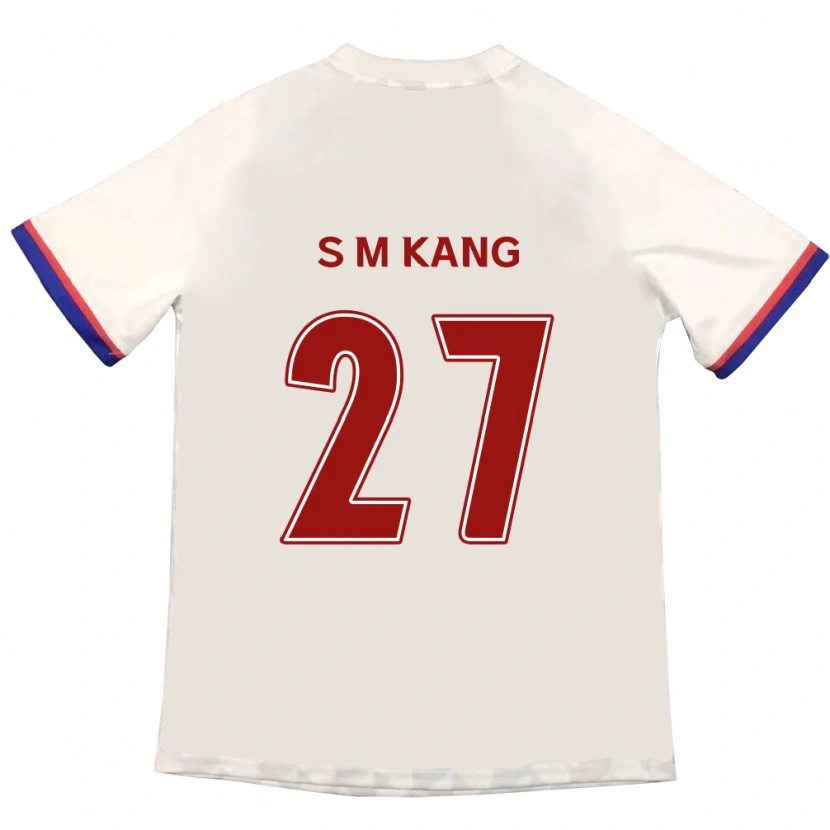 Danxen Niño Camiseta Min-Sung Kang #27 Azul Real Rojo 2ª Equipación 2025/26 La Camisa México