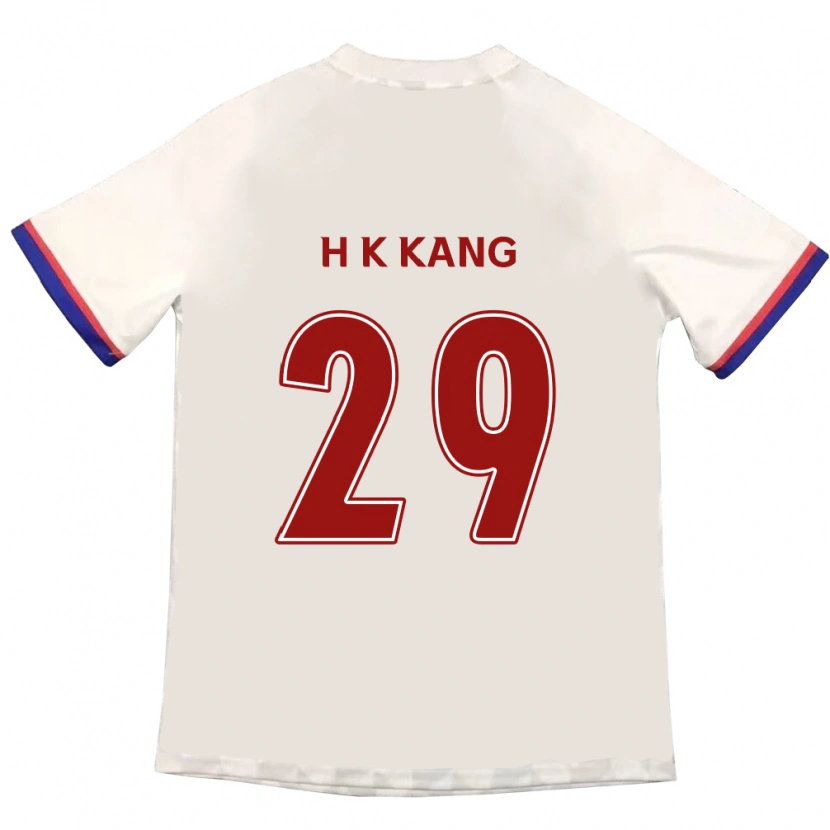 Danxen Niño Camiseta Kyo-Hun Kang #29 Azul Real Rojo 2ª Equipación 2025/26 La Camisa México