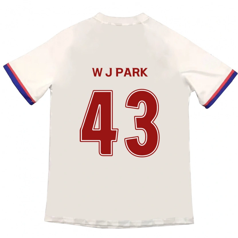 Danxen Niño Camiseta Jin-Woo Park #43 Azul Real Rojo 2ª Equipación 2025/26 La Camisa México