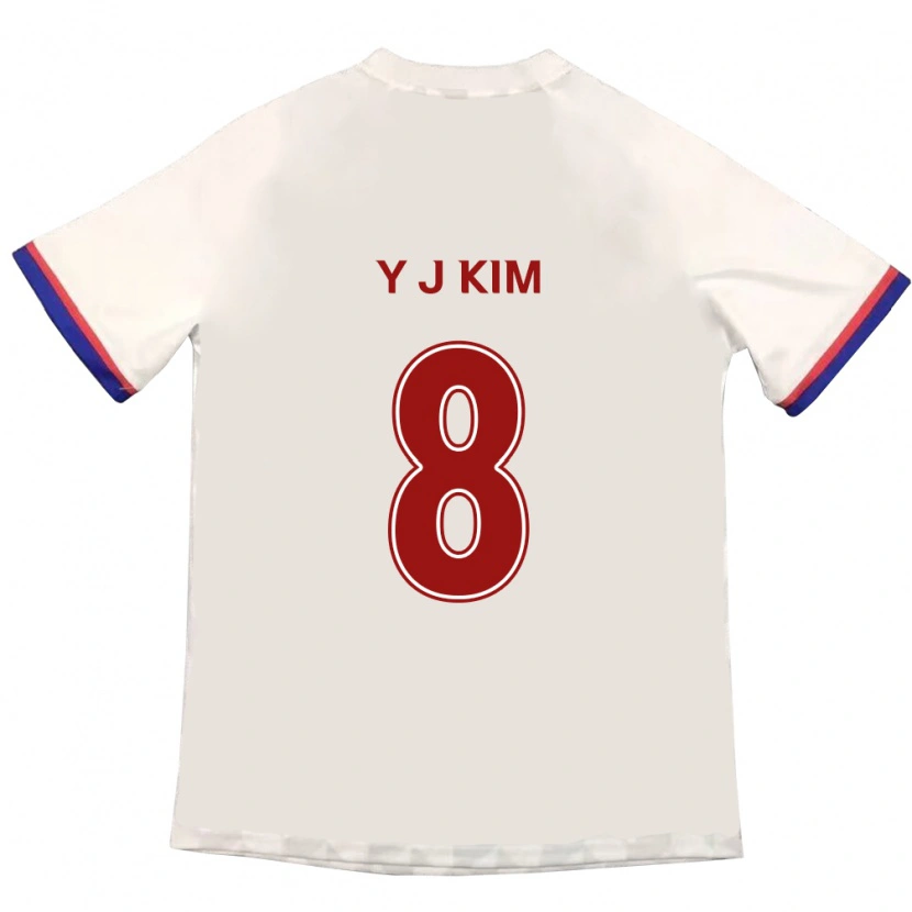Danxen Niño Camiseta Kim Yun-Ji #8 Azul Real Rojo 2ª Equipación 2025/26 La Camisa México
