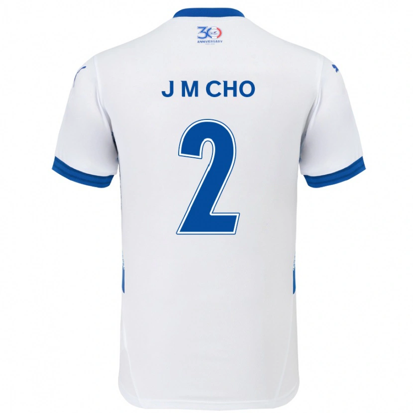 Danxen Niño Camiseta Min-Jae Cho #2 Azul Real Blanco 2ª Equipación 2025/26 La Camisa México