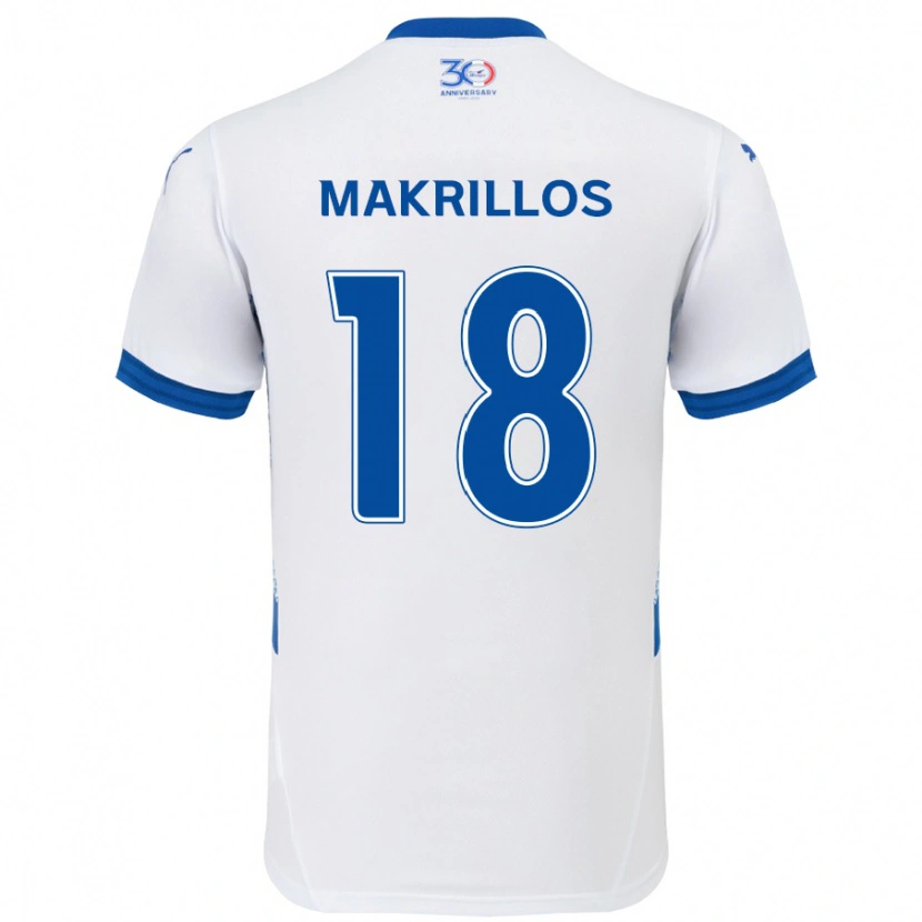 Danxen Niño Camiseta Peter Makrillos #18 Azul Real Blanco 2ª Equipación 2025/26 La Camisa México