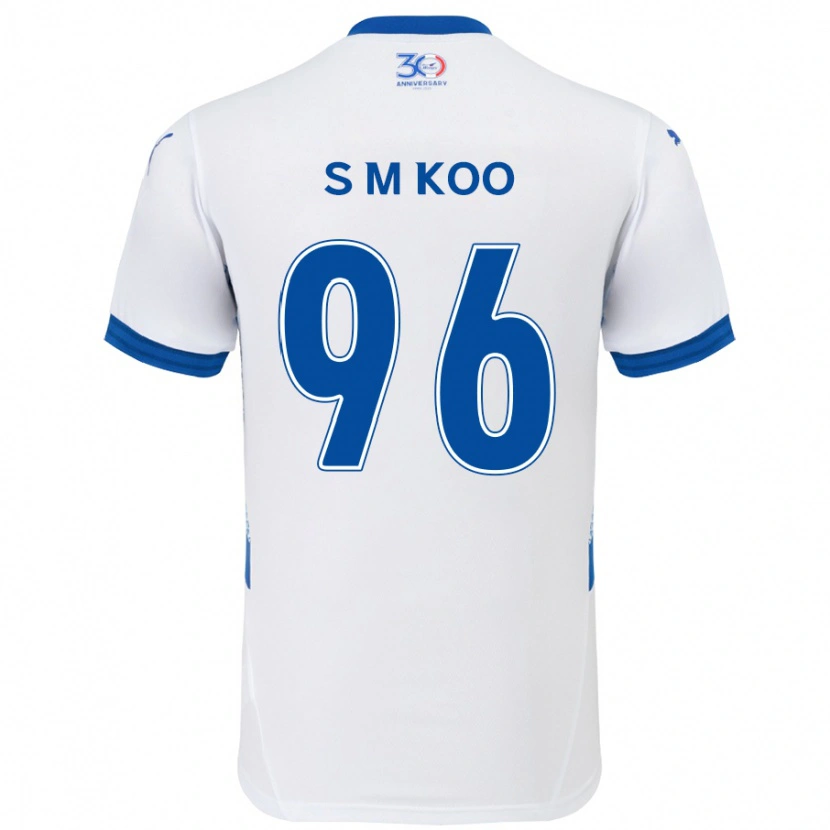 Danxen Niño Camiseta Min-Seo Koo #96 Azul Real Blanco 2ª Equipación 2025/26 La Camisa México