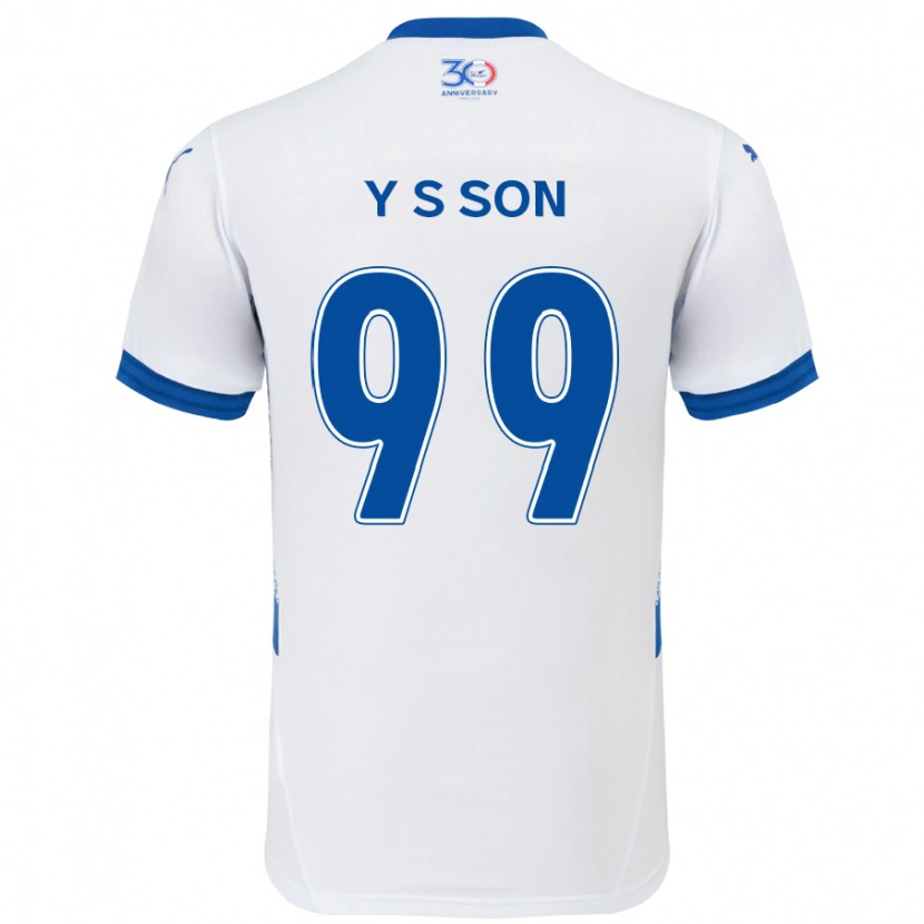 Danxen Niño Camiseta Suk-Yong Son #99 Azul Real Blanco 2ª Equipación 2025/26 La Camisa México