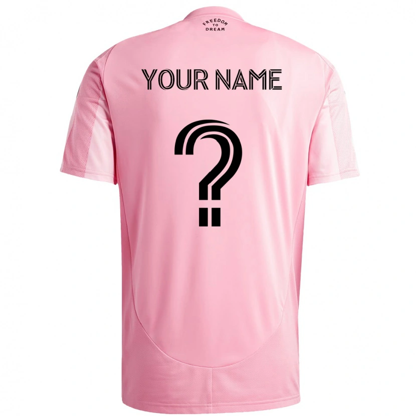 Danxen Hombre Camiseta Su Nombre #0 Negro Rosa 1ª Equipación 2025/26 La Camisa México