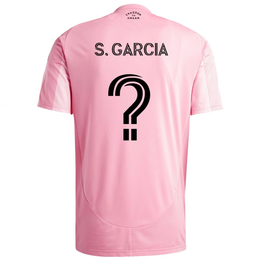Danxen Hombre Camiseta Santiago Garcia #0 Rosa Negro 1ª Equipación 2025/26 La Camisa México