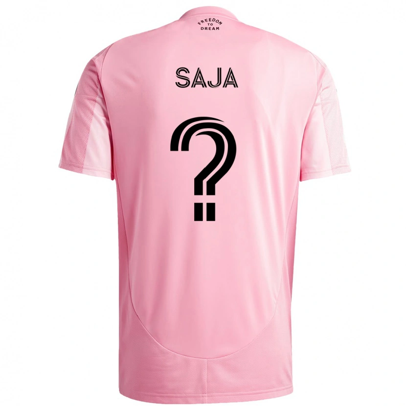 Danxen Hombre Camiseta Mateo Saja #0 Rosa Negro 1ª Equipación 2025/26 La Camisa México