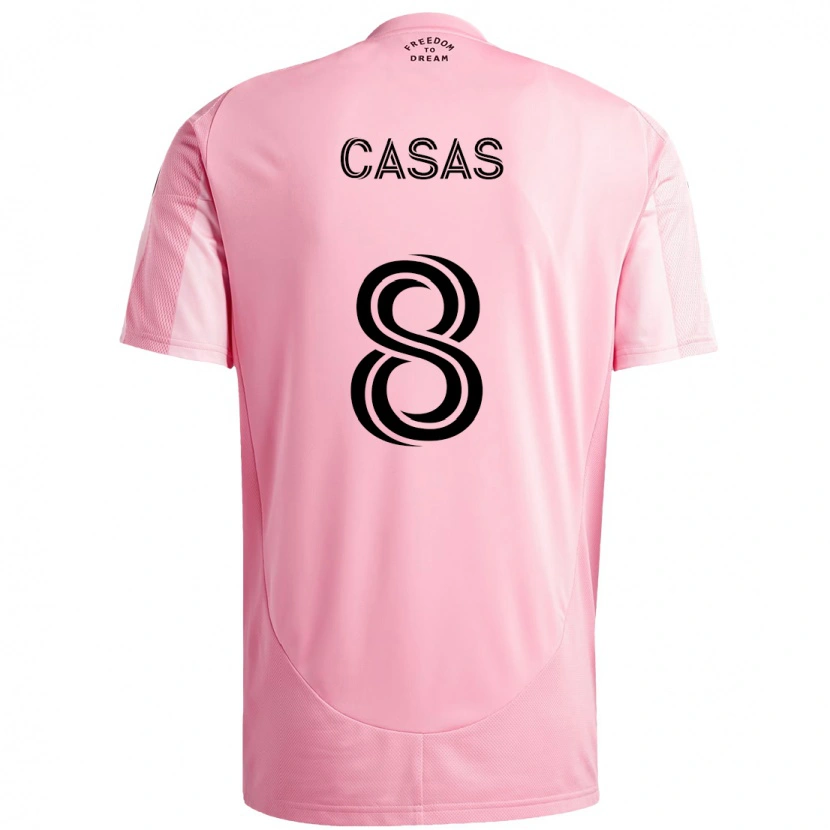 Danxen Hombre Camiseta Pep Casas #8 Rosa Negro 1ª Equipación 2025/26 La Camisa México