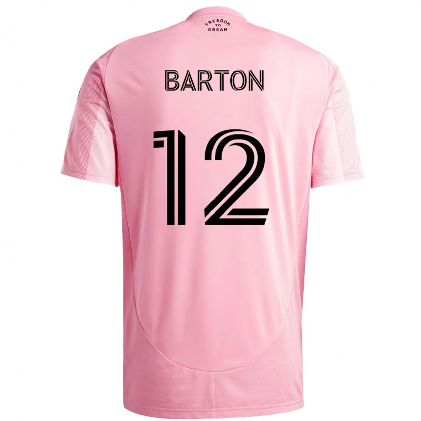 Danxen Hombre Camiseta Tye Barton #12 Rosa Negro 1ª Equipación 2025/26 La Camisa México