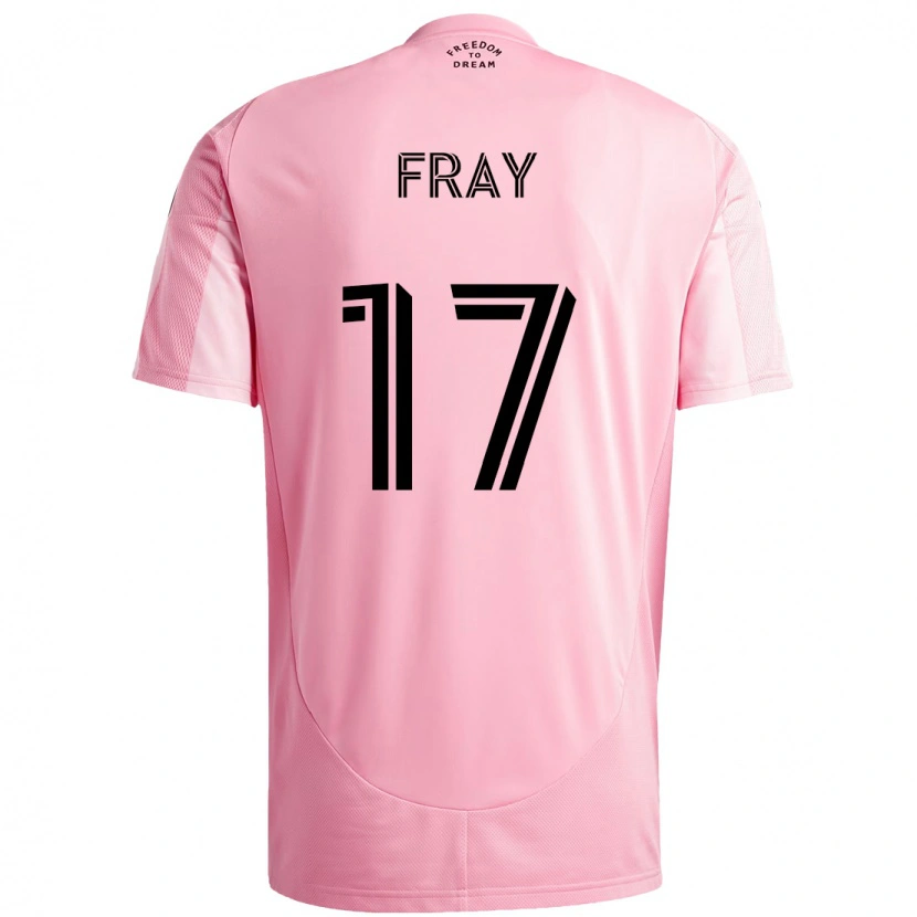 Danxen Hombre Camiseta Ian Fray #17 Negro Rosa 1ª Equipación 2025/26 La Camisa México