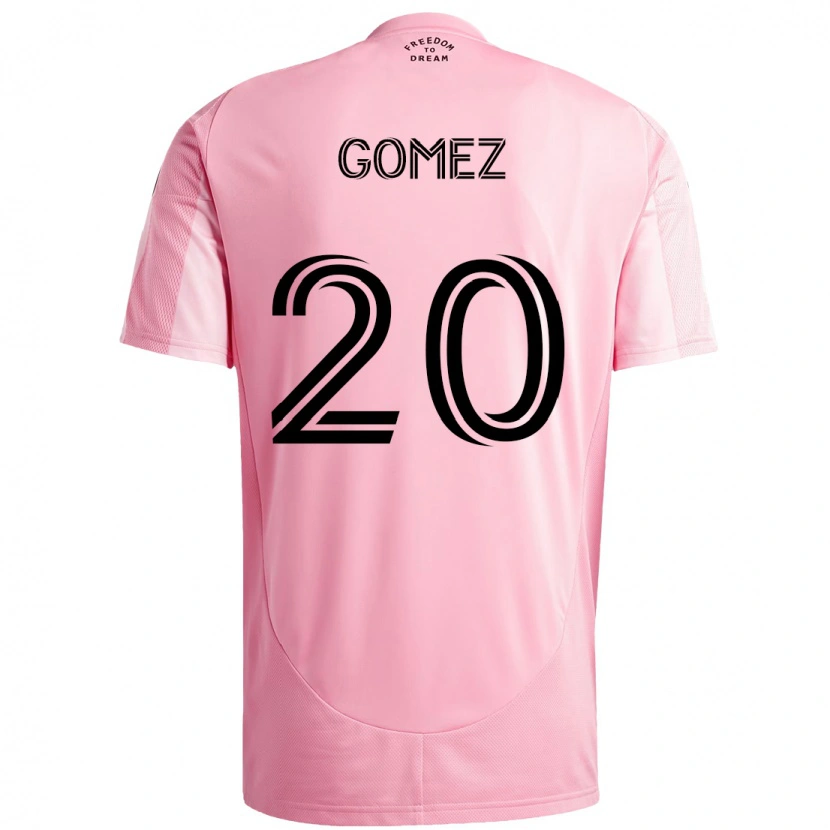 Danxen Hombre Camiseta Diego Gómez #20 Negro Rosa 1ª Equipación 2025/26 La Camisa México