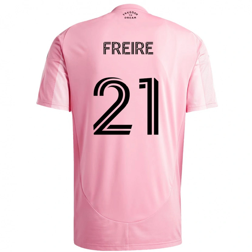 Danxen Hombre Camiseta Nicolas Freire #21 Negro Rosa 1ª Equipación 2025/26 La Camisa México