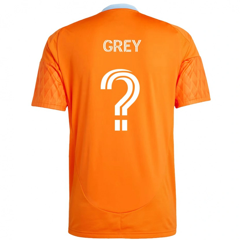 Danxen Hombre Camiseta Omar Grey #0 Naranja Blanco 1ª Equipación 2025/26 La Camisa México