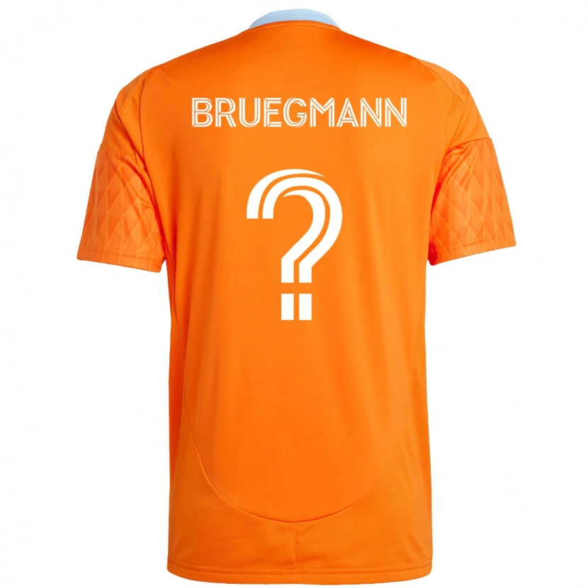 Danxen Hombre Camiseta Lukas Bruegmann #0 Naranja Blanco 1ª Equipación 2025/26 La Camisa México
