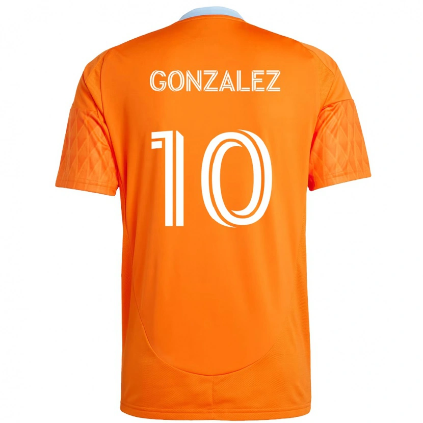 Danxen Hombre Camiseta Yair González #10 Morado Naranja 1ª Equipación 2025/26 La Camisa México