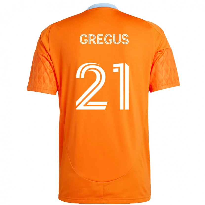 Danxen Hombre Camiseta Ján Gregus #21 Naranja Blanco 1ª Equipación 2025/26 La Camisa México