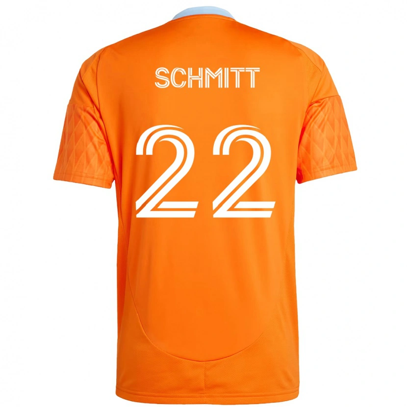 Danxen Hombre Camiseta Tate Schmitt #22 Naranja Blanco 1ª Equipación 2025/26 La Camisa México