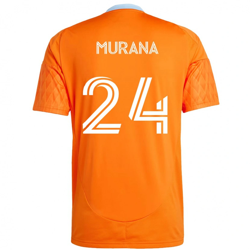 Danxen Hombre Camiseta Mujeeb Murana #24 Morado Naranja 1ª Equipación 2025/26 La Camisa México
