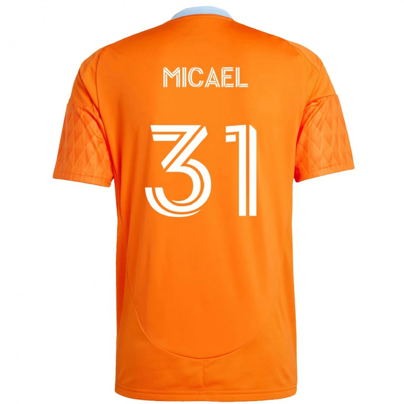 Danxen Hombre Camiseta Micael #31 Naranja Blanco 1ª Equipación 2025/26 La Camisa México