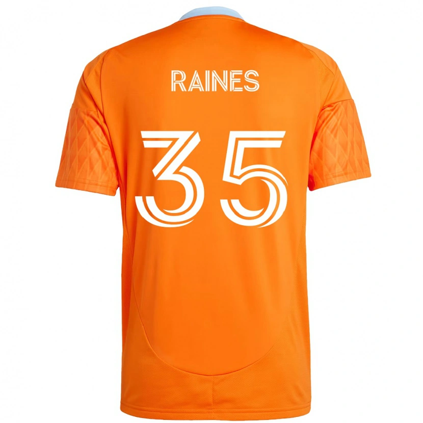 Danxen Hombre Camiseta Brooklyn Raines #35 Naranja Blanco 1ª Equipación 2025/26 La Camisa México