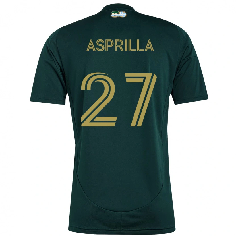 Danxen Hombre Camiseta Dairon Asprilla #27 Beige Verde 1ª Equipación 2025/26 La Camisa México