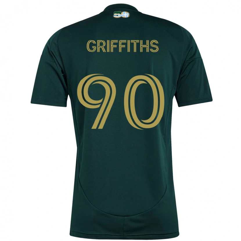 Danxen Hombre Camiseta Reo Griffiths #90 Beige Verde 1ª Equipación 2025/26 La Camisa México