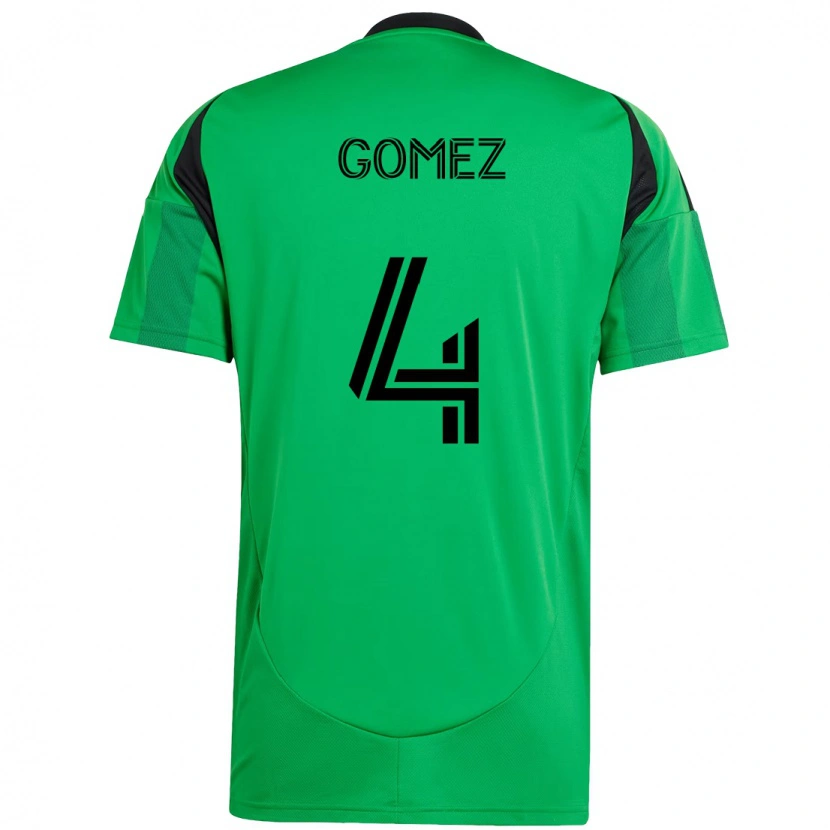 Danxen Hombre Camiseta Antonio Gomez #4 Blanco Verde 1ª Equipación 2025/26 La Camisa México