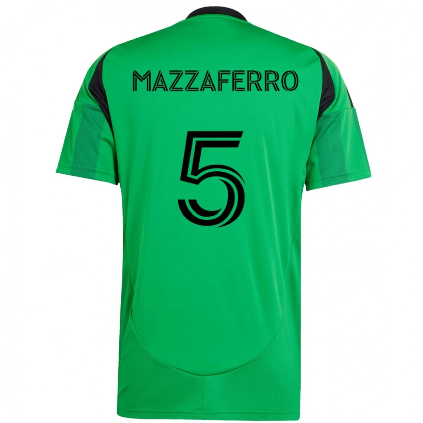 Danxen Hombre Camiseta Salvatore Mazzaferro #5 Blanco Verde 1ª Equipación 2025/26 La Camisa México
