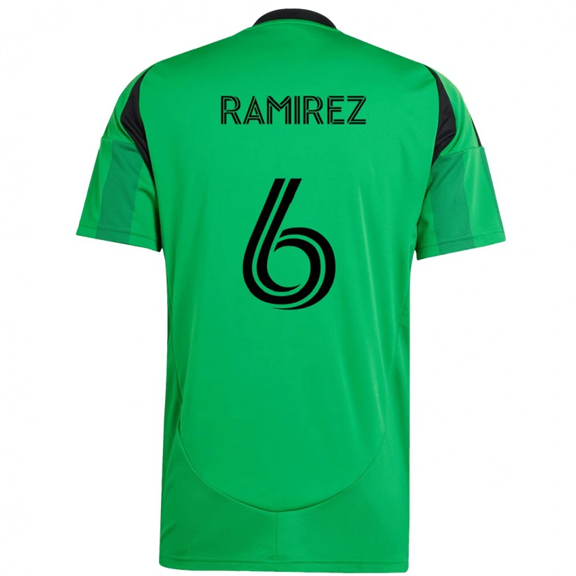 Danxen Hombre Camiseta Alonso Ramírez #6 Blanco Verde 1ª Equipación 2025/26 La Camisa México