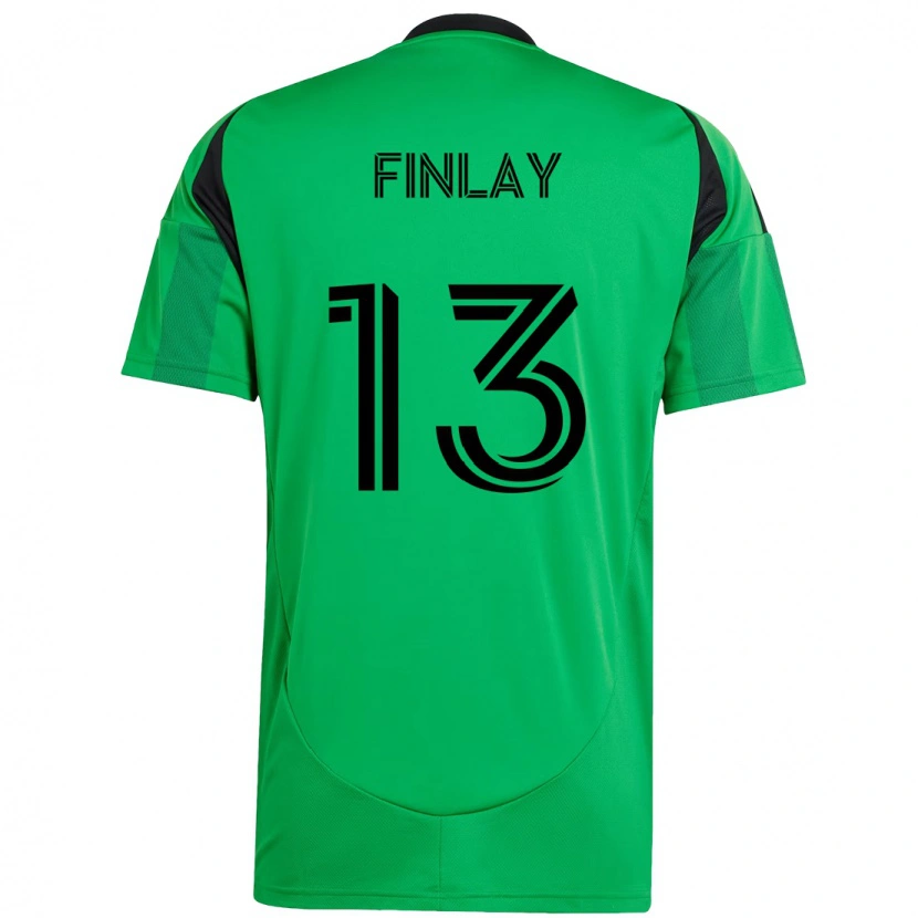 Danxen Hombre Camiseta Ethan Finlay #13 Verde Negro 1ª Equipación 2025/26 La Camisa México